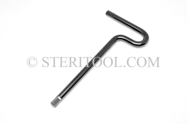 #11938SE - 8.0mm Stainless Steel T Hex Key. SINGLE END, OLD STOCK. T, hex, hex key, formed, stainless